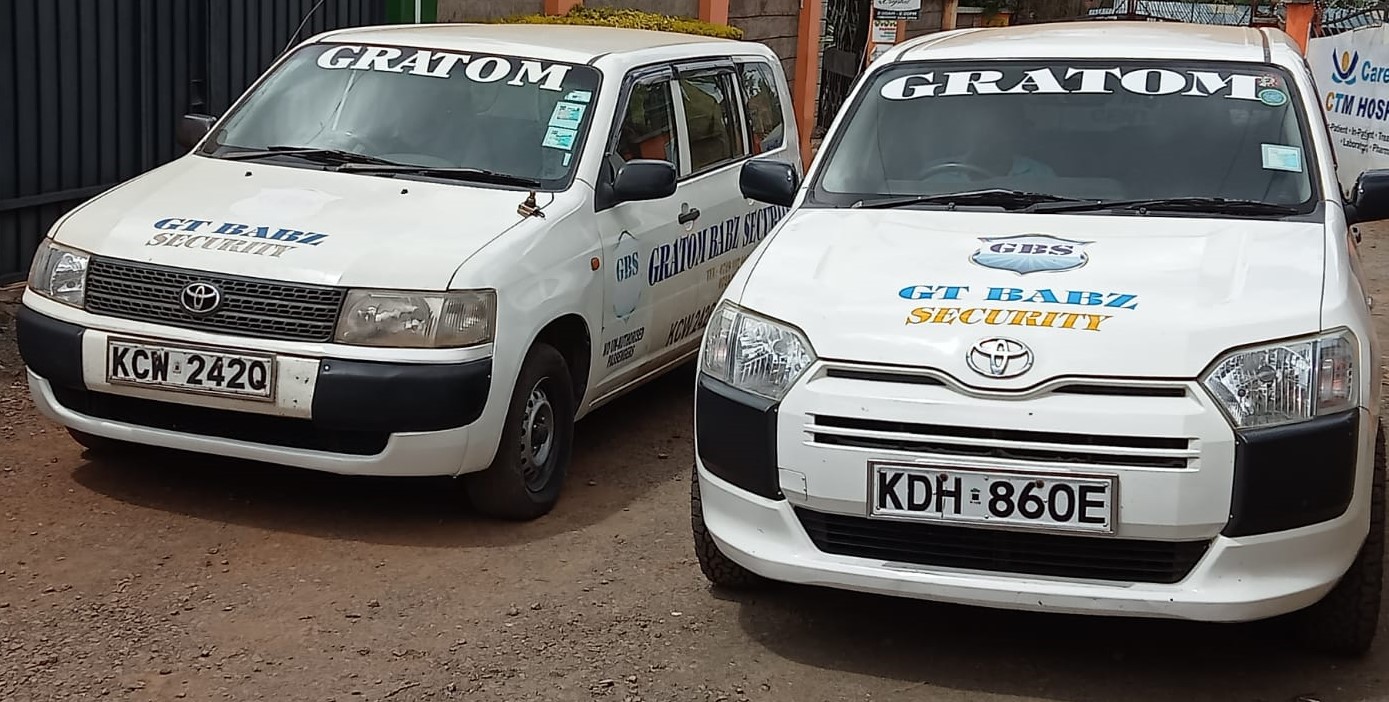 Gratom Babz branded patrol vehicles